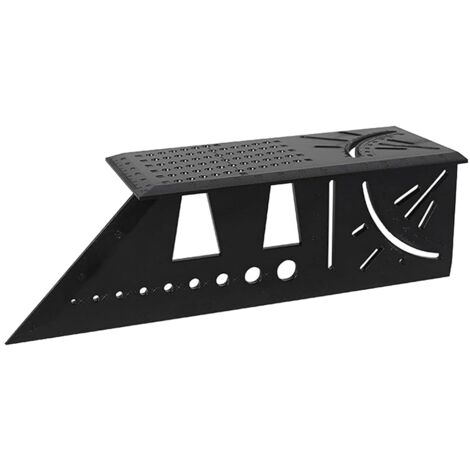 Regla cuadrada 3D de aleación de aluminio, medición de ángulo de inglete de 45 grados, regla de carpintero, accesorios de carpintería, regalos