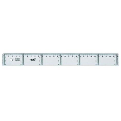 Regla de 30cm cristal