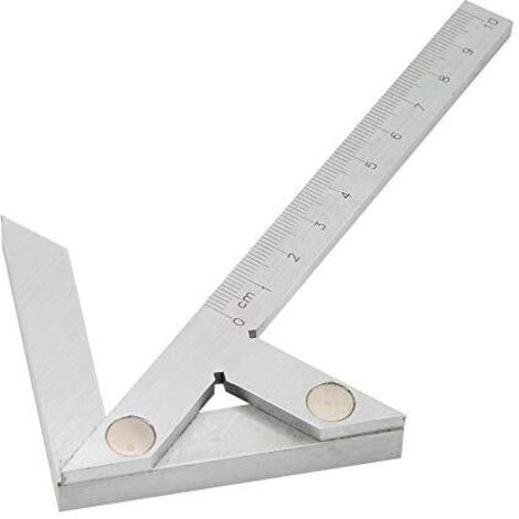Regla de centrado cuadrada de acero al carbono de 100 x 70 mm, regla central, regla cuadrada para carpintería, regla de corazón, regla de ángulo, regla multifunción