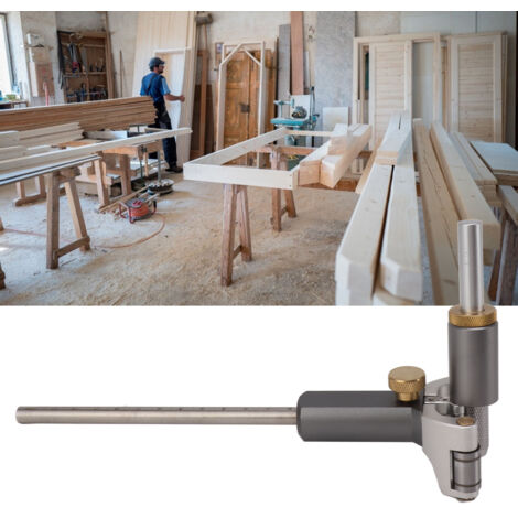 Regla de marcado de madera lineal y curva – Multifuncional – Juego de 5 piezas de aluminio – Herramienta de carpintería precisa y portátil