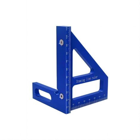 Regla de medición multiángulo 3D, transportador cuadrado de aluminio de 45/90 grados para carpintería, regla triangular articulada de inglete, herramienta de medición de alta precisión para ingenieros