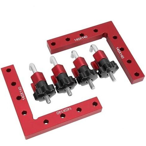 Regla de posicionamiento de pescador en ángulo recto de 90 grados, abrazadera angular para posicionamiento, sujetador para carpintería (140x140 mm)