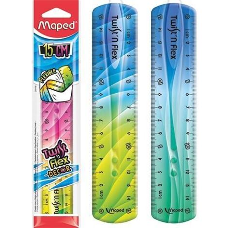 Regla decorativa Twist'n Flex, irrompible, 15 cm, MAPED