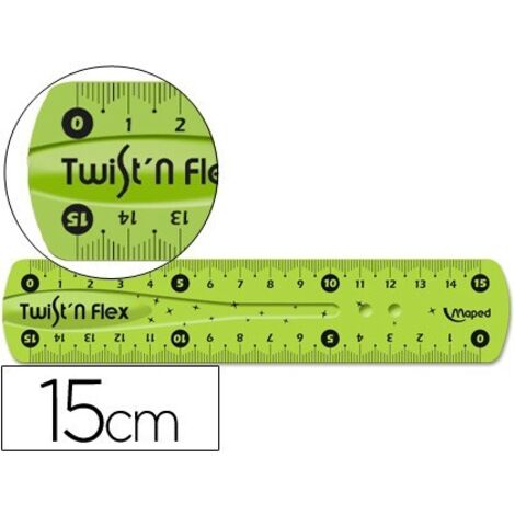 Regla maped plastico flexible de 15 cm colores surtidos