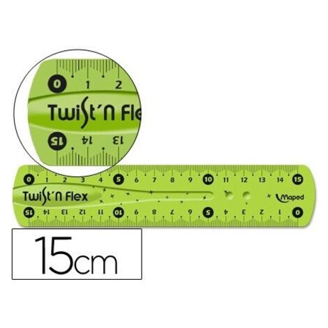 Regla maped plastico flexible de 15 cm colores surtidos