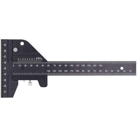 Regla Recta De Aleación De Aluminio MINKUROW, Regla De Puntuación T, Regla De Marcado, Herramienta De Medición De Carpintería, Regla T De 0-150mm, 0,05mm, Calibre De Puntuación De 210mm