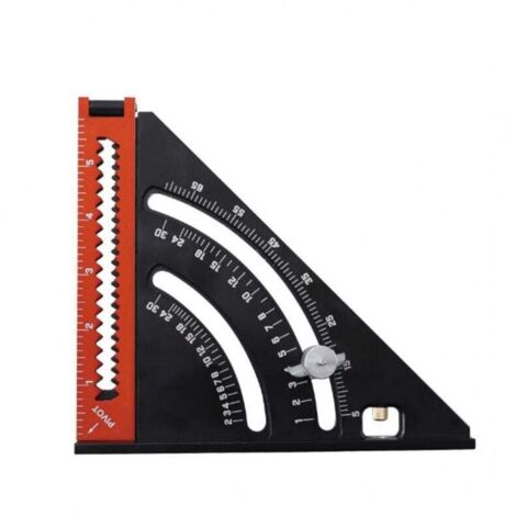 Regla triangular plegable de aluminio y metal para carpintero, escuadra combinada de 310 mm, transportador multifuncional, regla angular de 45 a 90 grados, herramientas de carpintero.