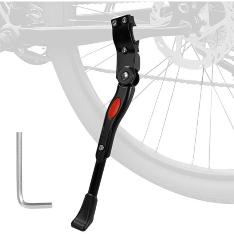 Réglable Béquille Vélo Adulte Unisexe avec Clé Allen, Black Accessoire Velo, pour vélo, VTT, vélo de Route, bequille velo 20 pouces, Béquille De Vélo Pour 20 22 24 26 27.5 Pouces