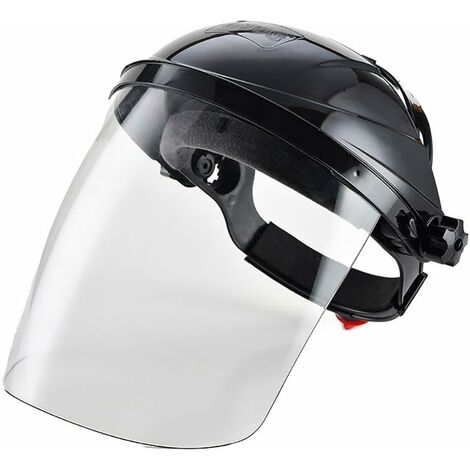 Réglable clair sécurité visage bouclier visière écran masque casque anti-rayures éclaboussures protection des yeux couverture noir