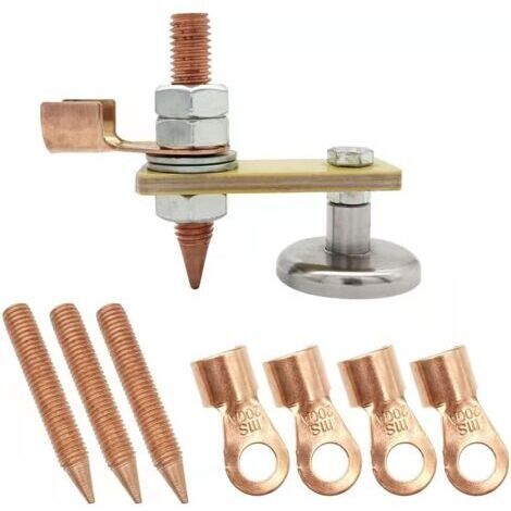Réglable Tête D'aimant de Soudage Pince de Masse Magnétique Avec Panneau Lsolant Épaissir de 4.7mm Outils D'accessoires de Soudage pour Soudage