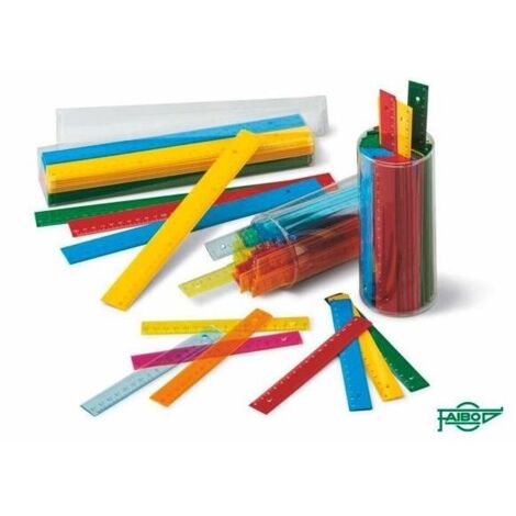 REGLAS FAIBO PLASTICO OPACAS 16cm B/100