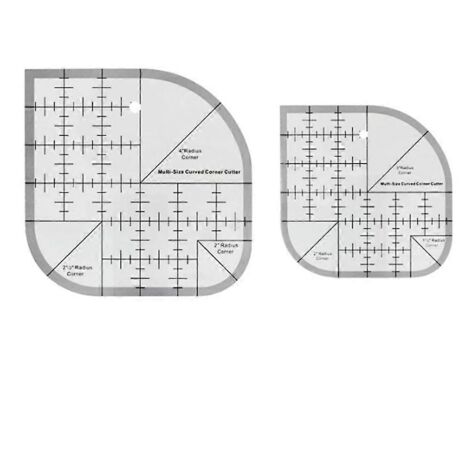 Règle à coins arrondis pour loisirs créatifs, patchwork et couture - Transparente