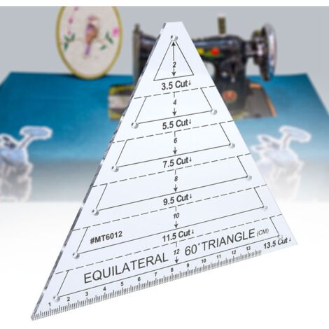 Règle acrylique triangulaire pour patchwork et quilting, haute précision