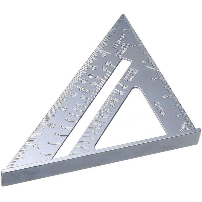 Règle Carrée en Alliage D'aluminium de 7 Pouces, Angle D'arrêt en Pouces, Mesure de Haute Précision du Rapporteur, Outil de Mesure de Haute Précision