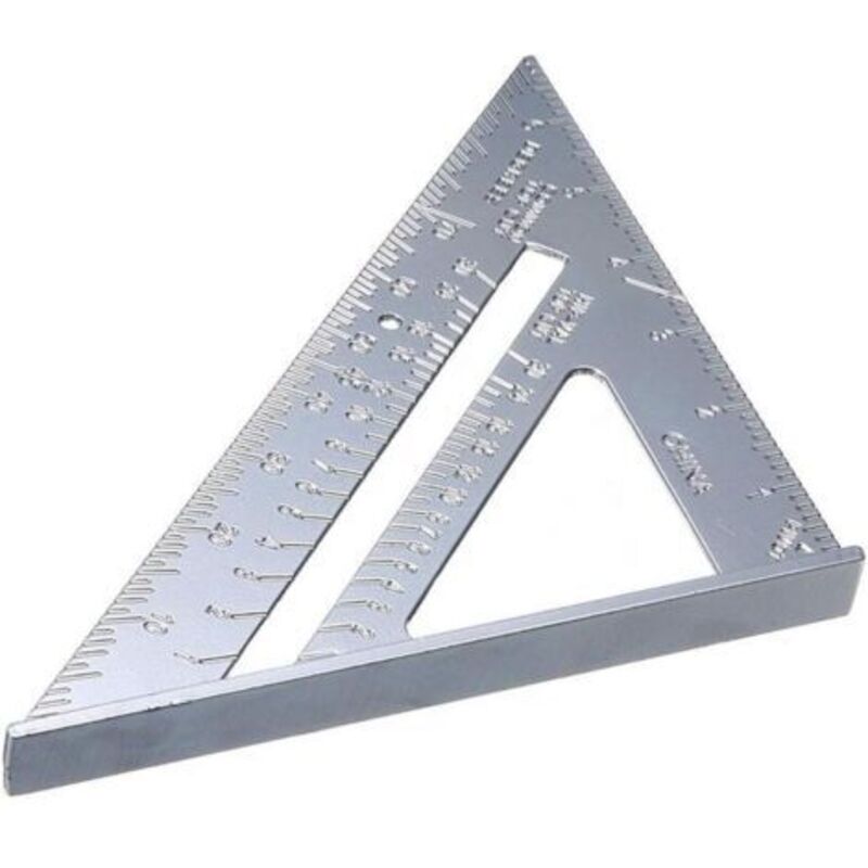 Règle Carrée en Alliage D'aluminium de 7 Pouces, Angle D'arrêt en Pouces, Mesure de Haute Précision du Rapporteur, Outil de Mesure de Haute Précision