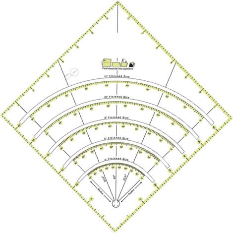 Règle Carrée,Règle de patchwork règle de Couture Patch Règle de Patchwork à la Main Bricolage avec Quadrillage Double Couleur Regle pour Patchwork, Regle Transparente Universelle, Quilting Accesoire