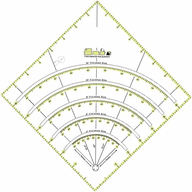 Règle Carrée,Règle de patchwork règle de Couture Patch Règle de Patchwork à la Main Bricolage avec Quadrillage Double Couleur Regle pour Patchwork,