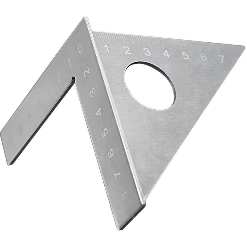 Règle Combinée de 45/90 Degrés Règle à Angle Droit Acier Inoxydable Résistance à la Chaleur Résistance à la Corrosion Haute Précision Précision de