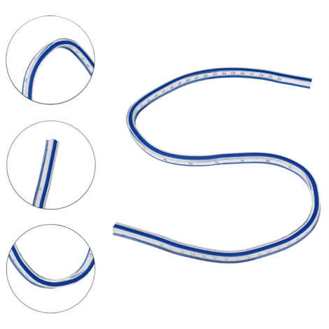 Règle courbe flexible 60cm pour dessin, couture et conception graphique