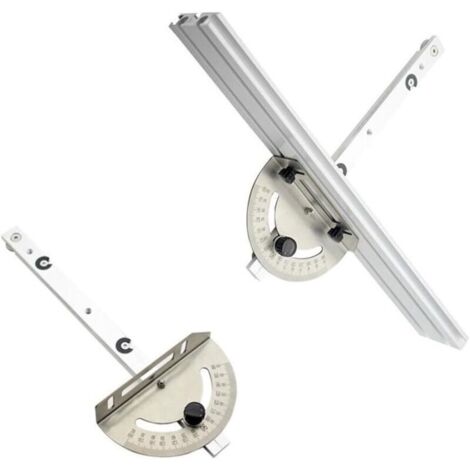 Règle d'angle de précision et jauge à onglets pour scie de table de menuiserie, avec rails (E)'
