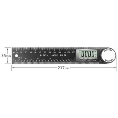 Règle d'angle numérique avec écran LCD, mesure d'angle en acier inoxydable, affichage d'angle pour le travail du bois, le travail à domicile, les artisans, mesure d'angle à 360°, fonction de maintien