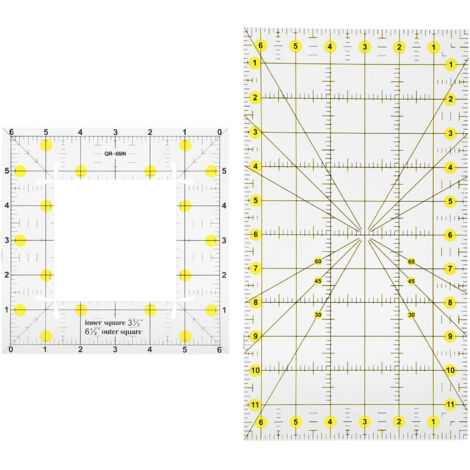 Règle de couture acrylique pour patchwork et dessin, outil de mesure pour tissu et artisanat