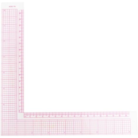 Règle de couture en L plastique professionnelle pour tailleur et travaux manuels (5808)