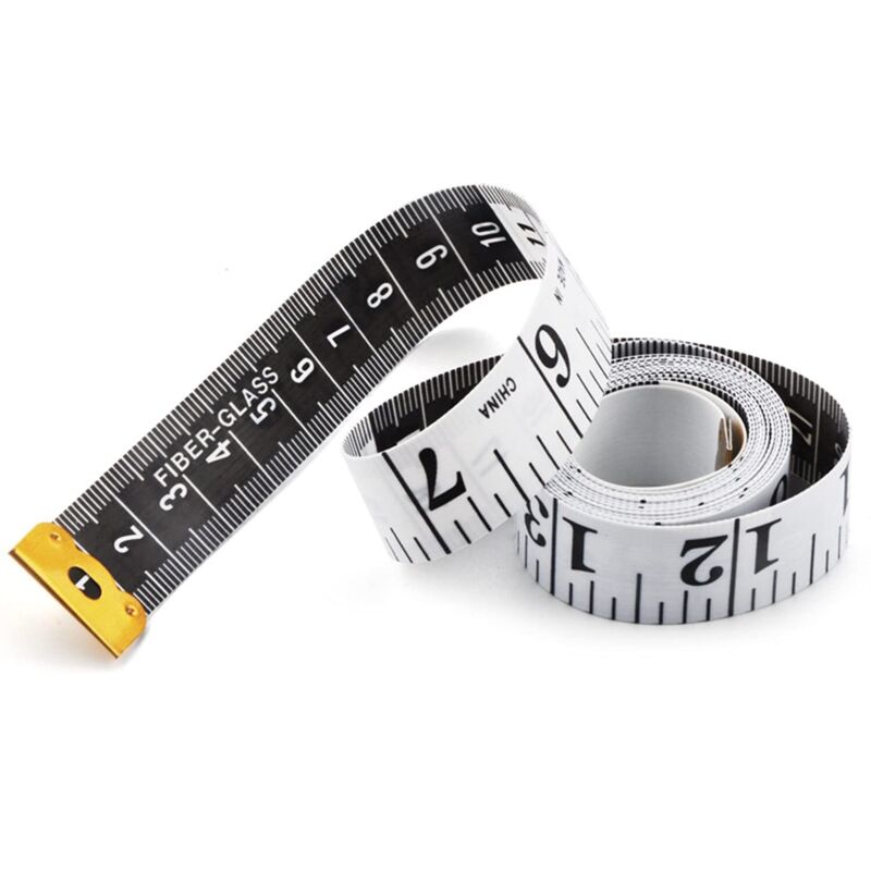Règle de couture sur mesure de 1,5 m (60 pouces), ruban à mesurer blanc, 1 pièce