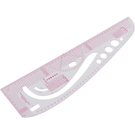 Règle de couturier transparente multifonction pour la création de vêtements, précision professionnelle.