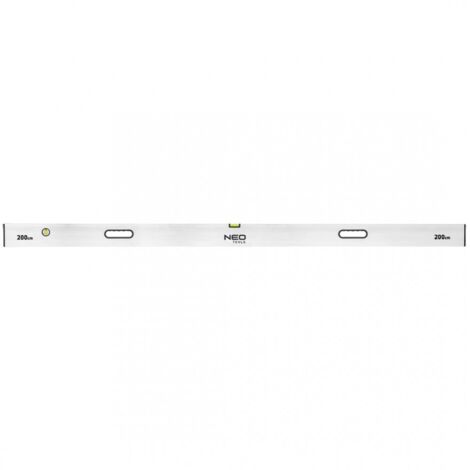 Règle de maçonnerie 200 cm, 2 niveaux, poignées