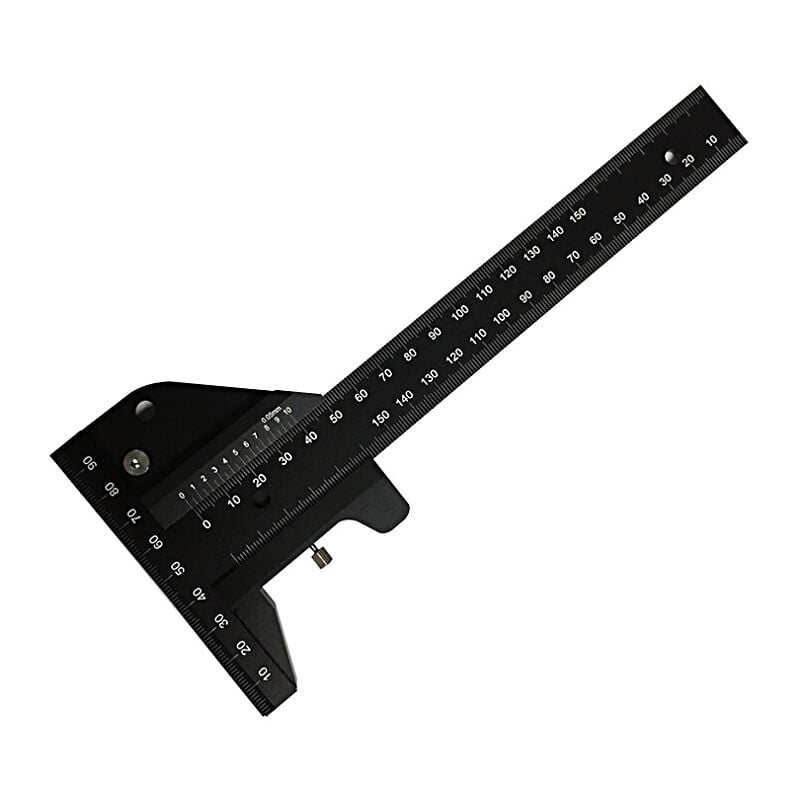 Csparkv - Règle de Menuiserie, Règle de Traçage Multifonctionnelle pour le Travail du Bois, Règle en forme de t en aluminium, Dispositif de traçage,