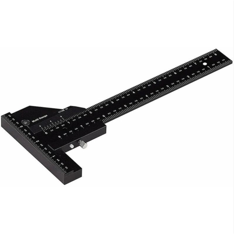 Règle de Menuiserie, Règle de Traçage Multifonctionnelle pour le Travail du Bois, Règle en forme de t en aluminium, Dispositif de traçage, Outil de