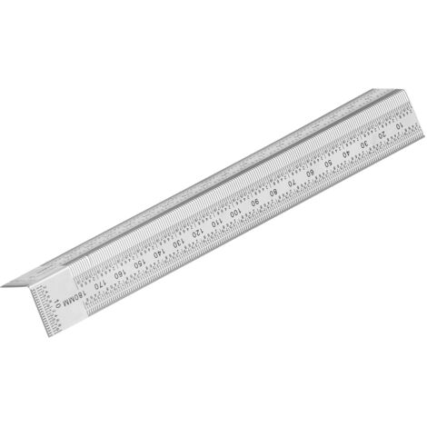 Règle de menuisier 7 pouces en acier inox, précise et portable pour travaux de mesure