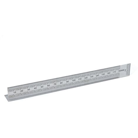 Règle de menuisier en acier inox pour traçage angulaire précis 0-180mm, outil de mesure