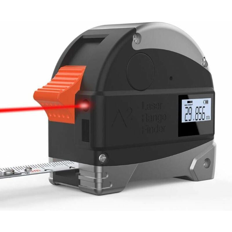 Règle de mesure 2 en 1 laser télémétrique numérique 30M Ruban à mesurer mètres Distance Mesureur Télémètre infrarouge outils de construction Gauging
