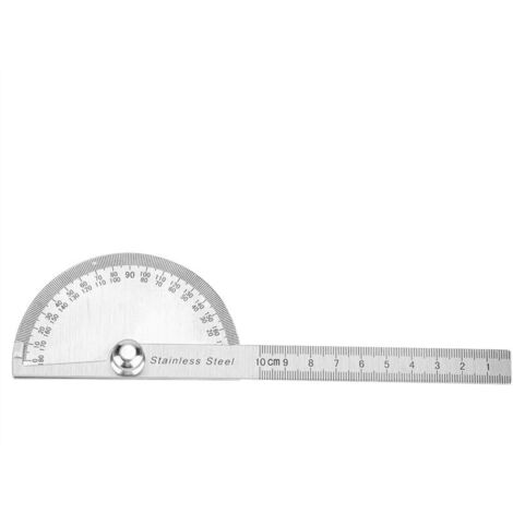 Règle de mesure de bras rapporteur 0-180 degrés en acier inoxydable, outil de recherche d'angle rotatif