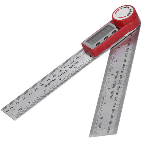 Règle de Mesure Électronique 360° en Acier Inoxydable pour Travail du Bois, Affichage Numérique Portable 200mm