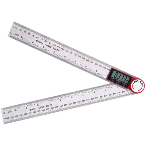 Règle de Mesure Électronique 360° en Acier Inoxydable pour Travail du Bois - Affichage Numérique Portable 300mm