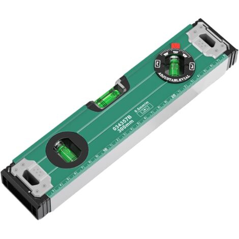 Règle de mesure magnétique puissante de 12 pouces/24 pouces, outil à bulle de 45/90/180 degrés
