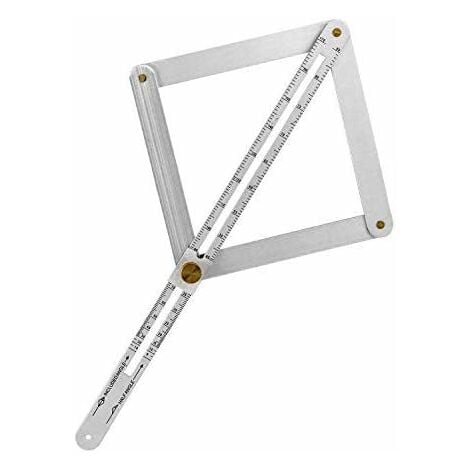 Règle de mesure Multi Angle en alliage d'aluminium Rapporteur pour le travail du bois , outil de mesure pour bricolage charpentiers