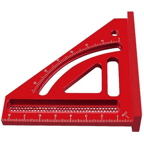 Règle de mesure multi-angles, équerre de menuisier, rapporteur --