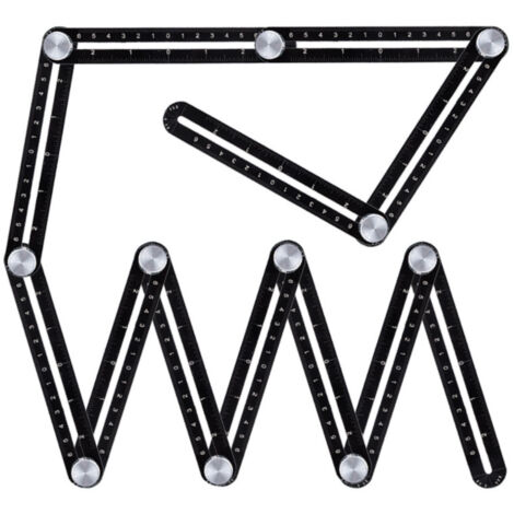 Règle de mesure multi-angles, outil rapporteur à 12 côtés pour améliorer le localisateur d'ouverture universel en alliage d'aluminium