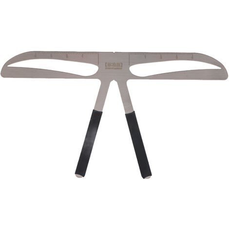 Règle de mesure permanente pour sourcils avec pochoir de forme et extension