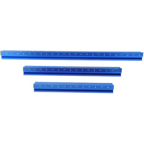 Règle de mesure pour angles V en aluminium 3 pièces pour le travail du bois