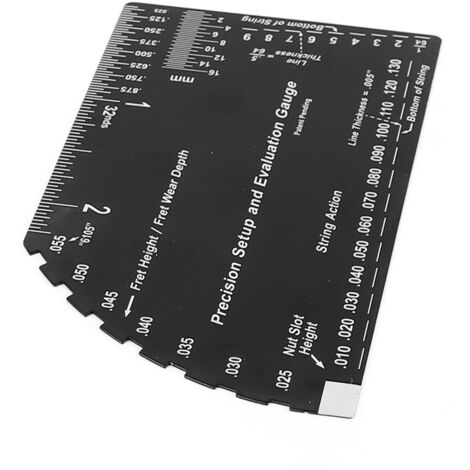 Règle de Mesure pour Cordes de Guitare en Acier Inoxydable - Outil de Précision pour Réglage