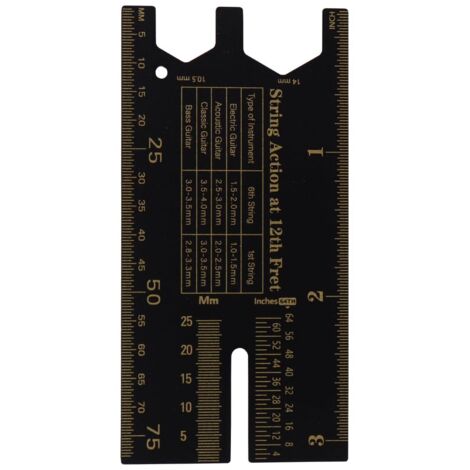 Règle de Mesure pour Cordes de Guitare, pour Usage électrique et Acoustique
