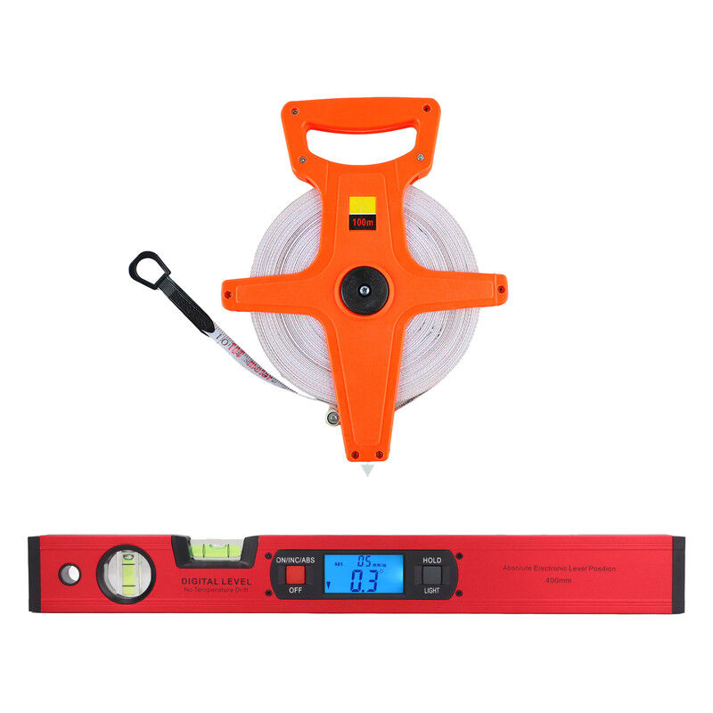 Sunxury - Règle de niveau numérique 400mm, affichage électronique lcd, rapporteur numérique magnétique en alliage d'aluminium et ruban à mesurer