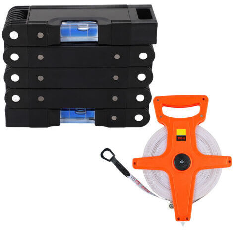 Règle de niveau pliante en alliage d'aluminium 4 bulles multifonctions multi-angle outil de mesure de niveau pliable précis et ruban à mesurer pliant 100M