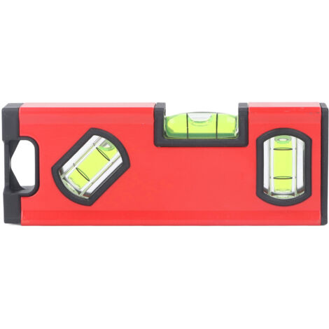 Règle de niveau pour le travail du bois, outil de mesure de poche magnétique en alliage d'aluminium à bulles multi-angles de 15cm