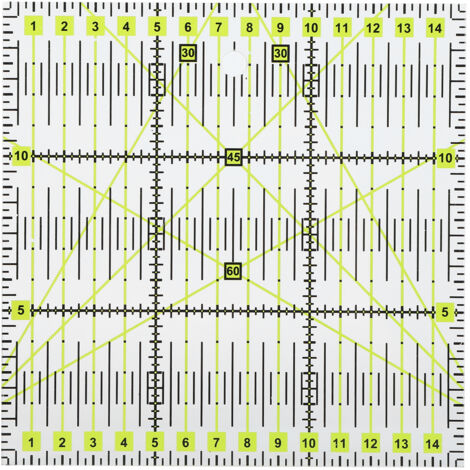 Règle de patchwork acrylique à double quadrillage coloré pour couture et quilting